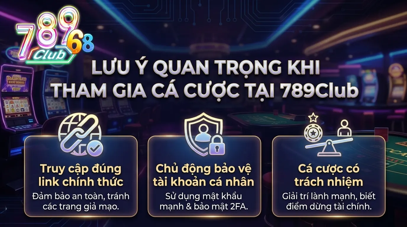 789club Những lưu ý quan trọng khi tham gia cá cược tại 789 Club